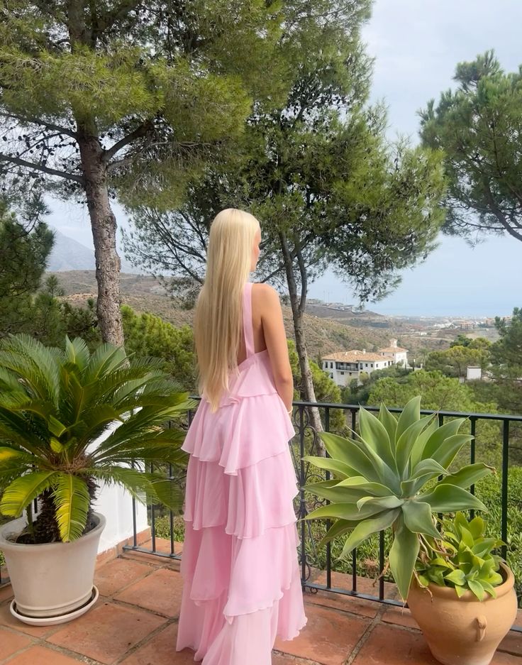 Classic Pink Prom Dresses Long Prom Gown 22th Birthday Outfit cg25959