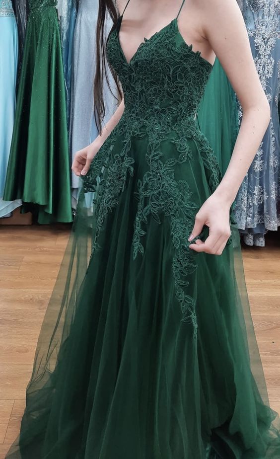 Emerald green prom dress Long Prom Dresses cg24904