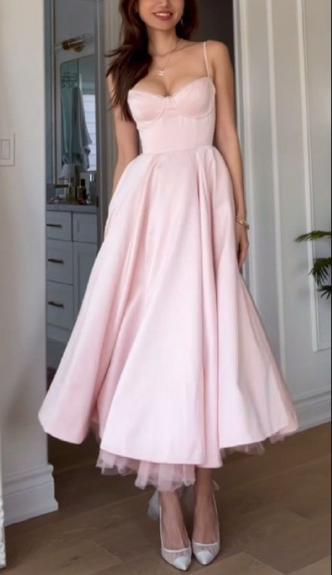 A Line Pink Prom Dresses, Pink Formal Evening Dresses cg25212