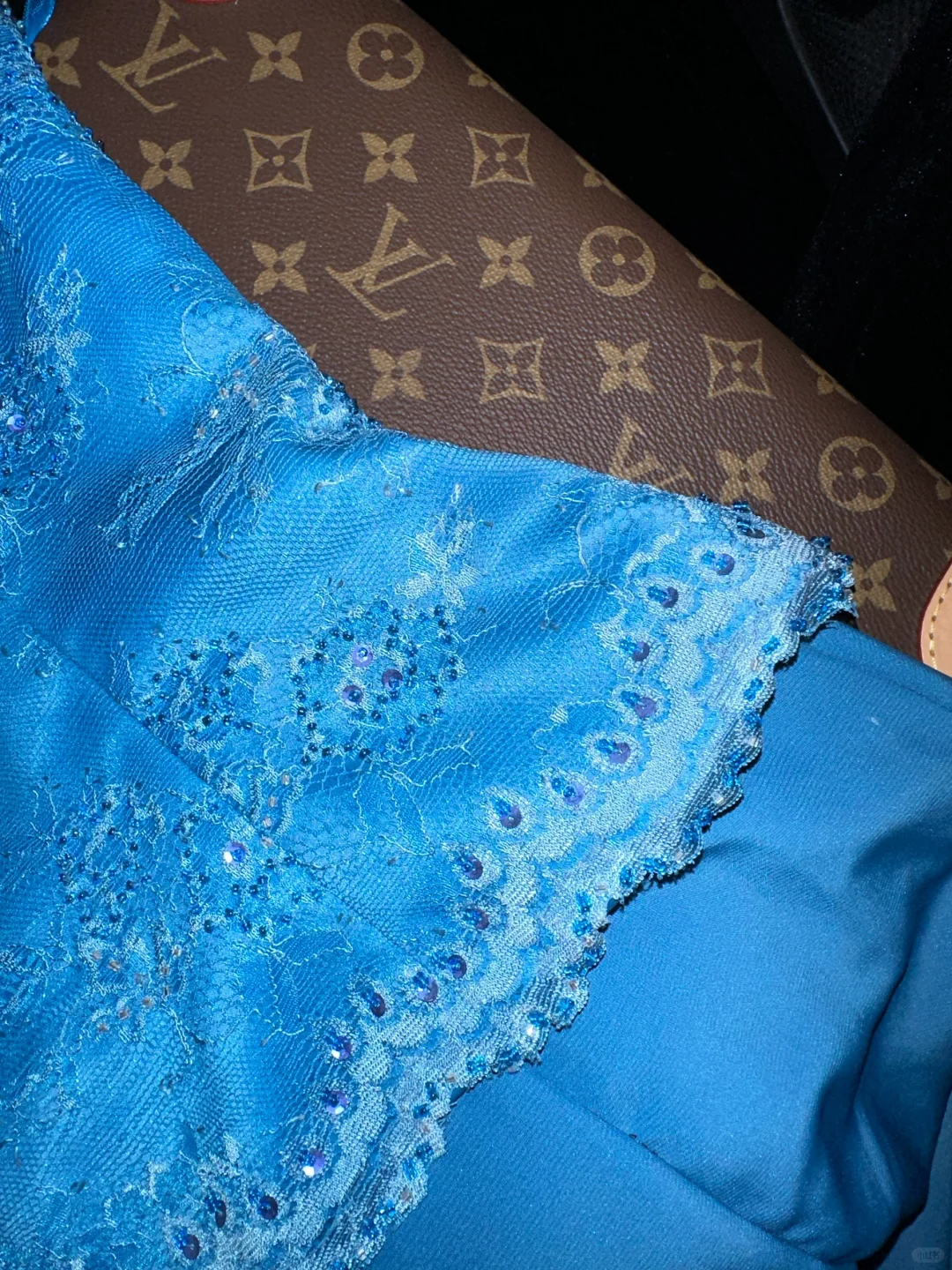 Stunning Mermaid Halter Beaded Sequin Blue Lace Satin Long Prom Dress Party Dress SH3046