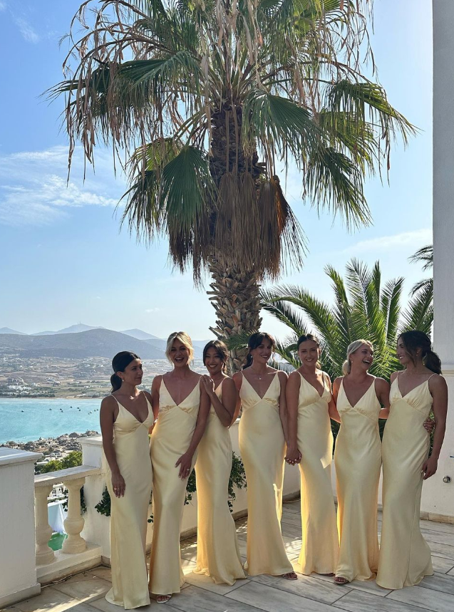 Simple Sheath Spaghetti Strap Light Yellow Satin Long Bridesmaid Dress Evening Dress SH3202