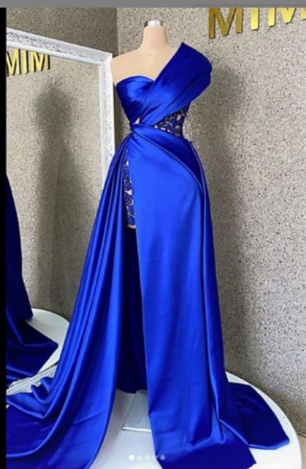 Royal blue prom dress floor length cg15334
