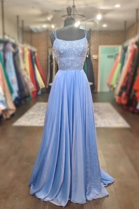 Blue Prom Dress Long cg16379