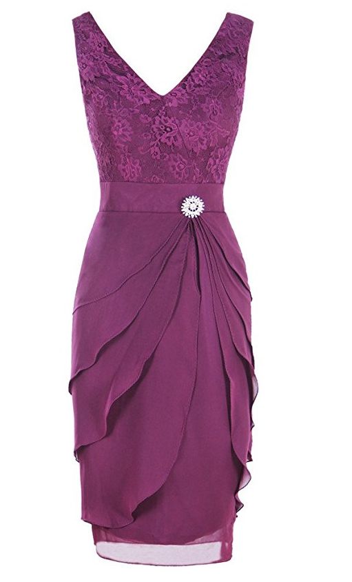 Women's V Neck Short Lace Bridesmaid Dress Mother Of The Bride Dress prom gown cg23230