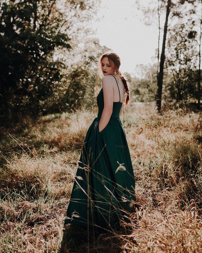 Dark Green Prom dresses, long prom dress, evening dress,prom dresses cg8842