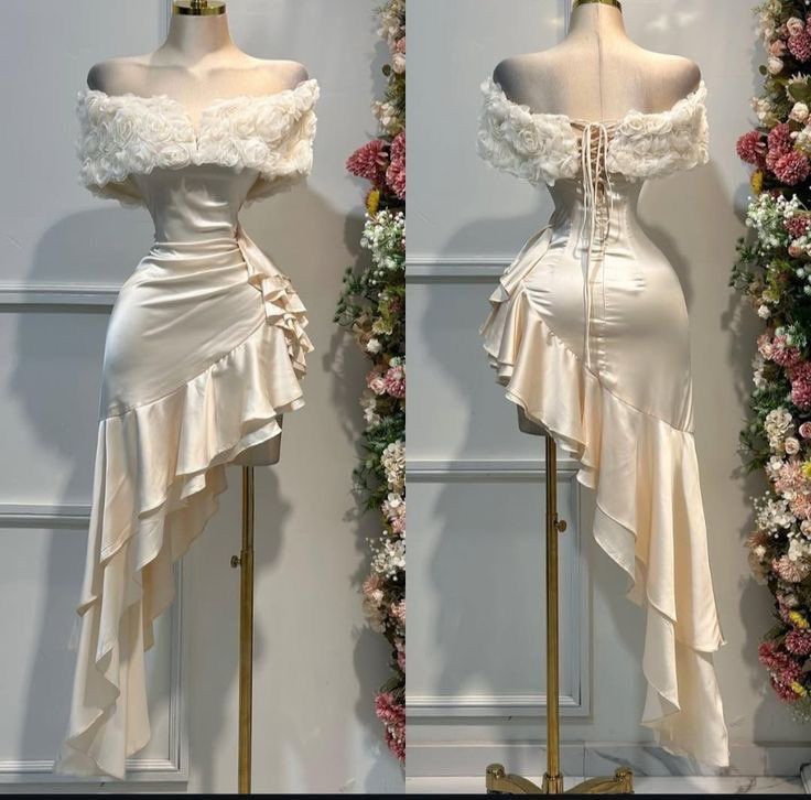 zelldressess--Homecoming dress with ruffled short satin gh5510