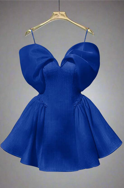 Spaghetti Strap Sleeveless Short A Line Homecoming Dress With Sequins HC0184