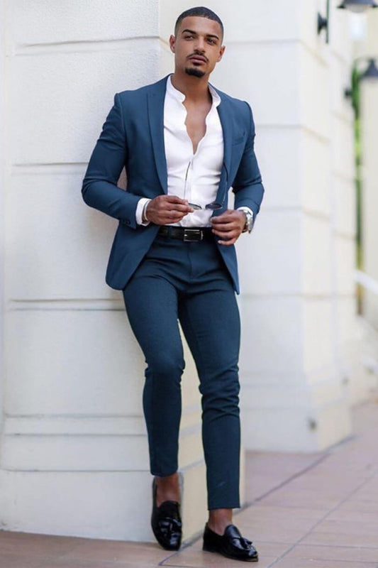 Classic Dark Navy Groom And Groomsmen Suits For Bespoke | Zelldresses