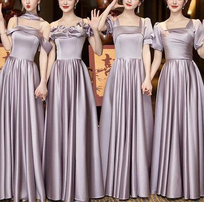 Purple Elegant Fashion Long Satin Ball Gown Evening Dress Party Dress Bridesmaid Dresses Prom Dress gh3996