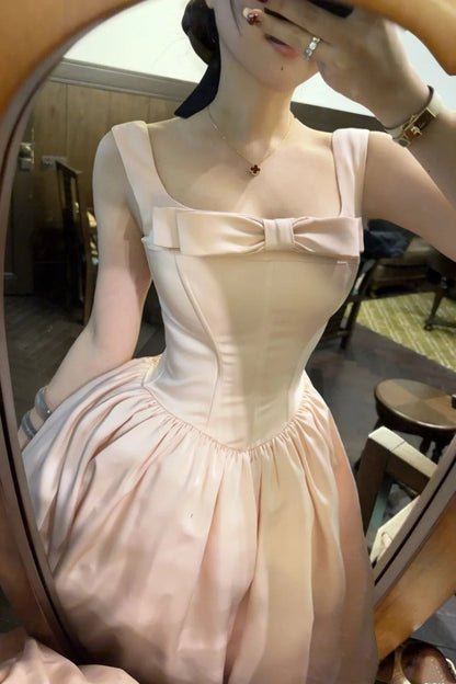 zelldressess-Bridesmaid dress/birthday dress pink/blue bow simple and fashionable Cinderella fairy dress gh5743