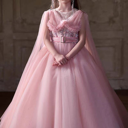 Pink Flower Girl Dress for Wedding Birthday Party J234