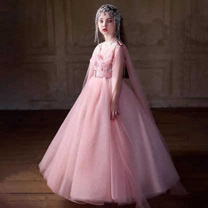 Pink Flower Girl Dress for Wedding Birthday Party J234