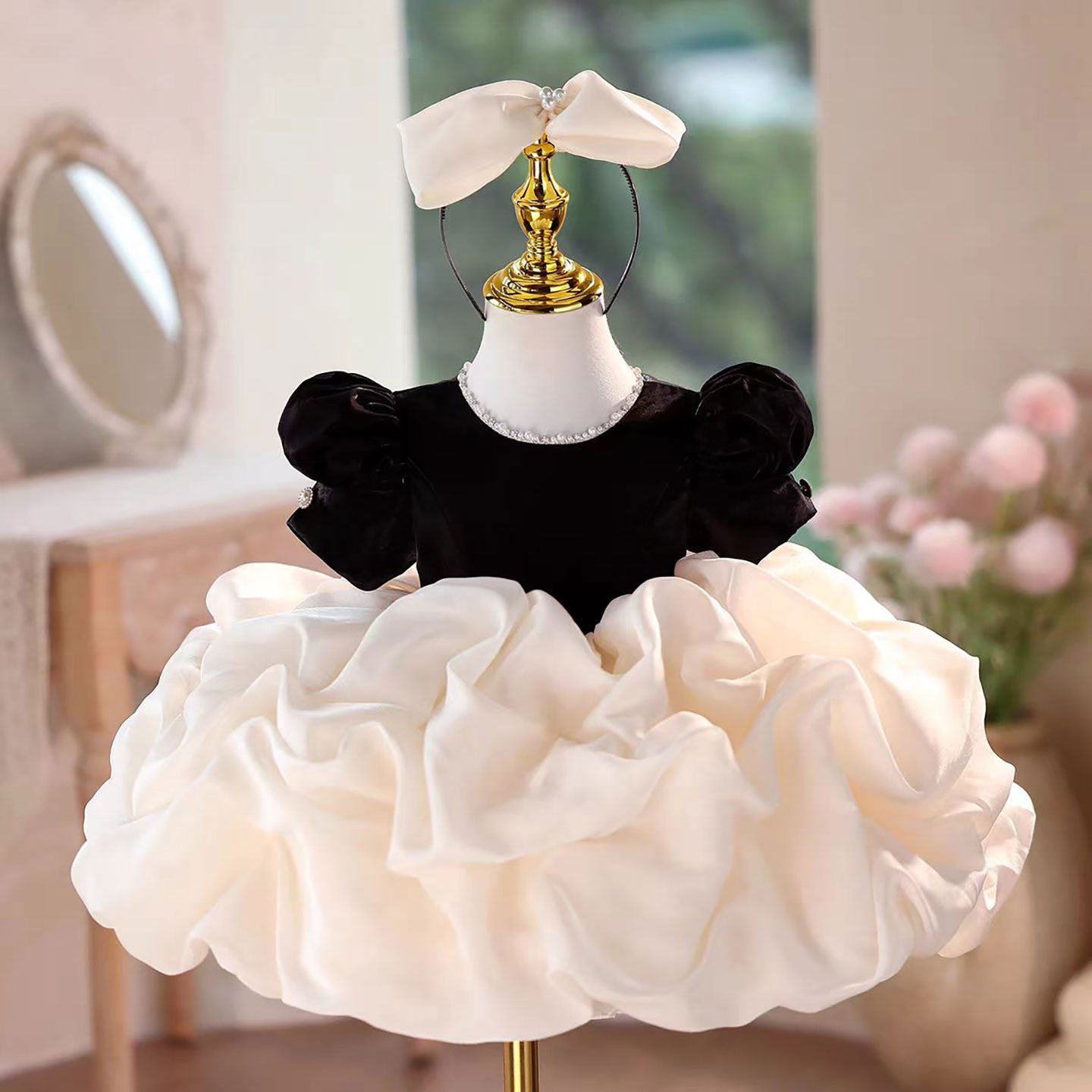 Elegant Knee Length Princess Party Girl Dress J560