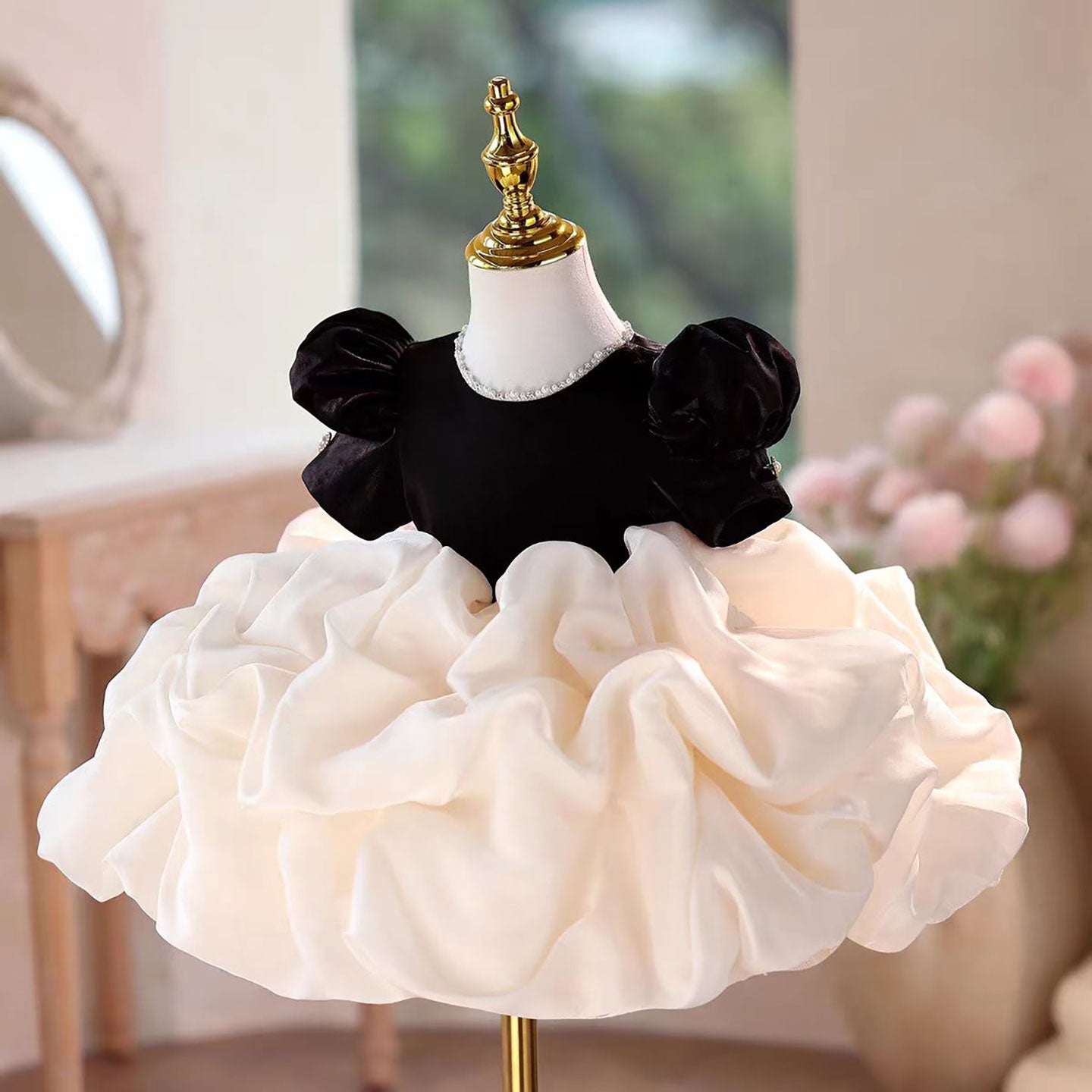 Elegant Knee Length Princess Party Girl Dress J560