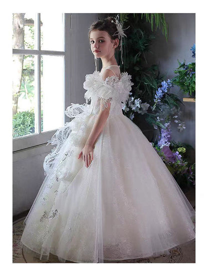 Chic Long Sleeve Princess Girl Dress for Birthday Party J302