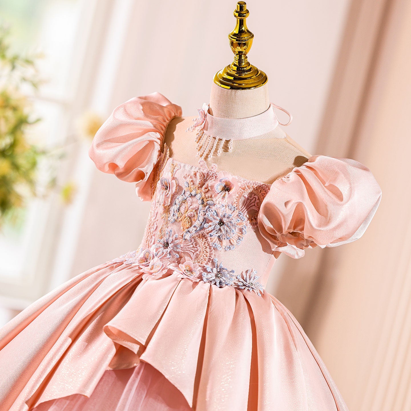 Elegant Flower Girl Dress Princess Birthday Party Formal Gown J825