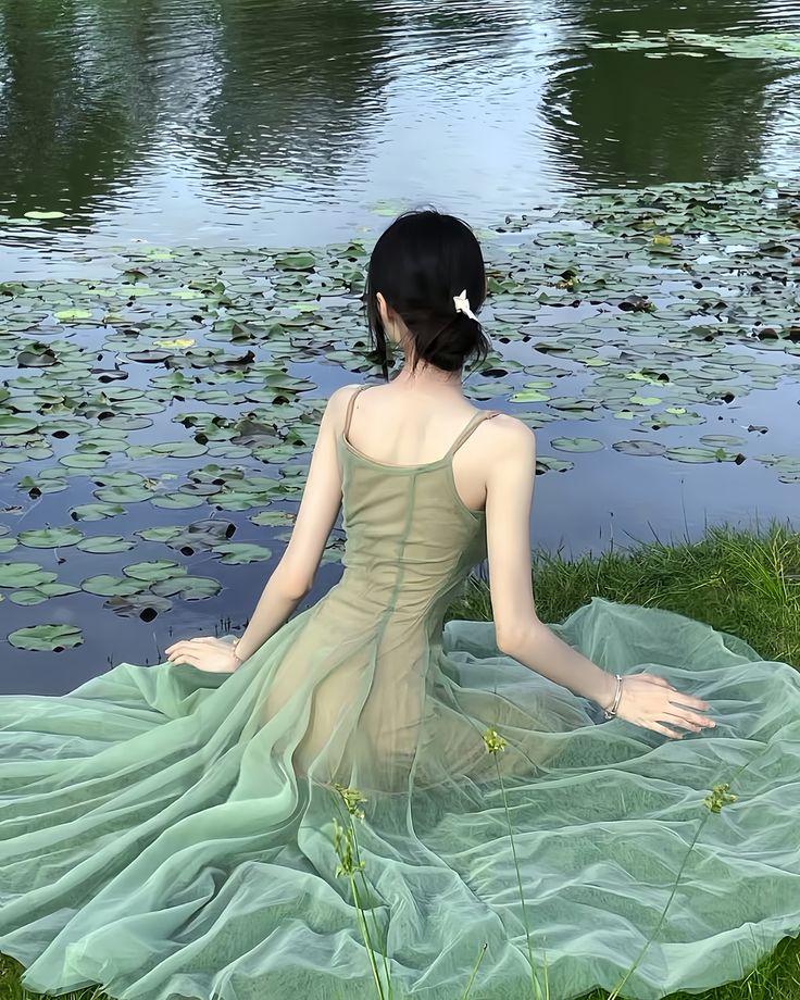 Gentle A Line Spaghetti Strap Green Tulle Long Party Dress Evening Dress SH2857