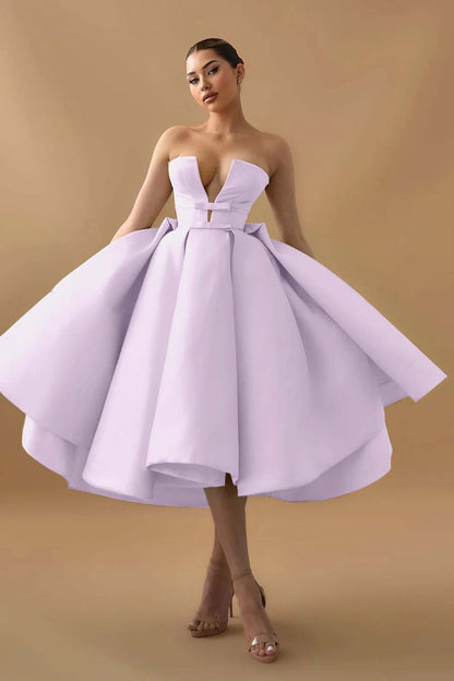 Hellodresses Chic Mint Green Strapless Sleeveless A Line Homecoming Dress With Ruffles