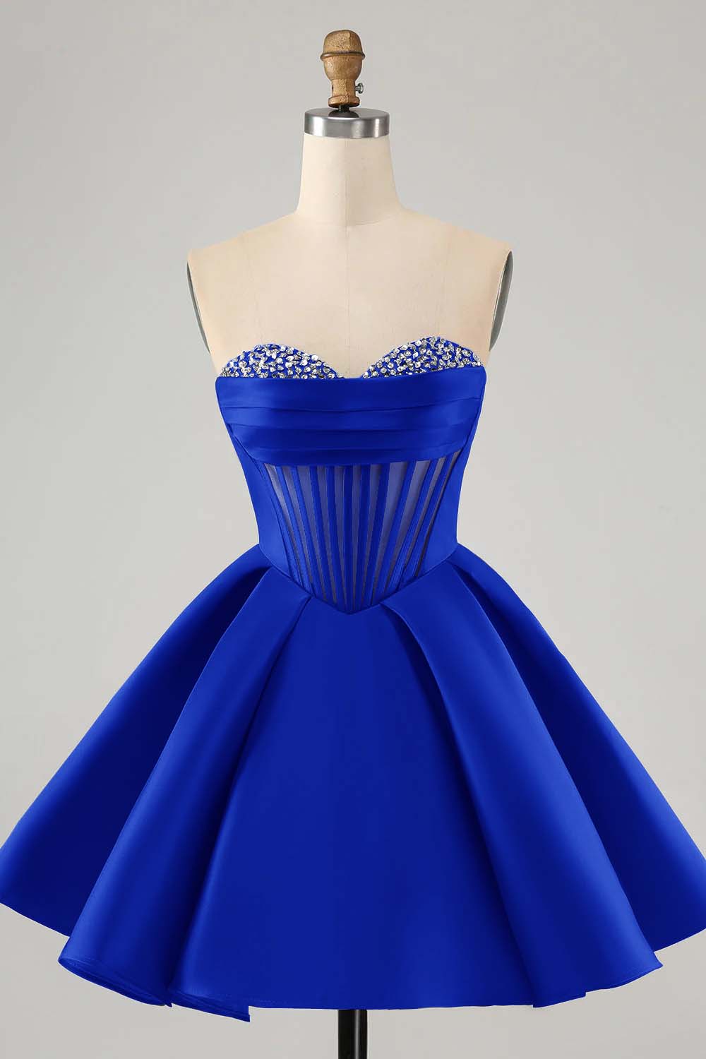 Hellodresses Fuchsia Sweetheart Sleeveless A Line Short Homecoming Dress With Sequins