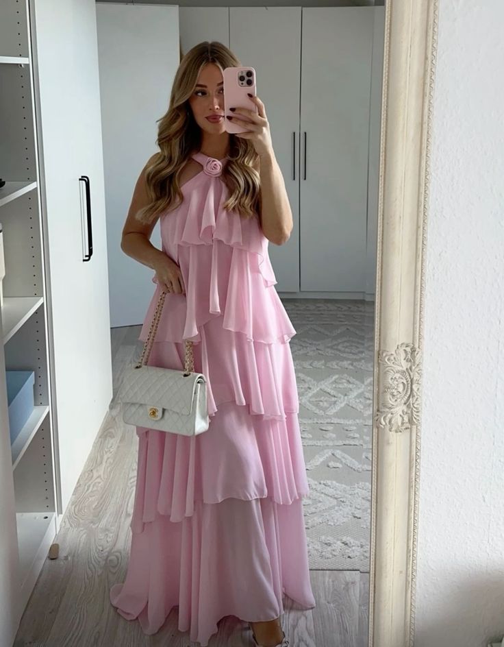 Classic Pink Prom Dresses Long Prom Gown 22th Birthday Outfit     cg25959