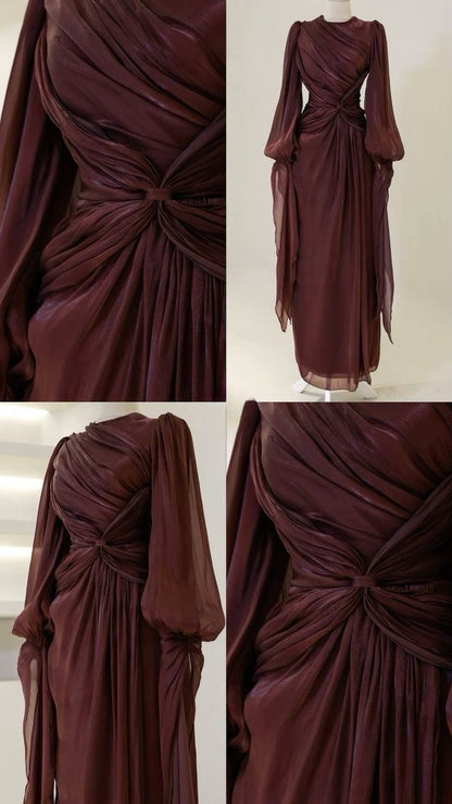 Burgundy Evening Dresses A Line Long Prom Gowns    fg7474