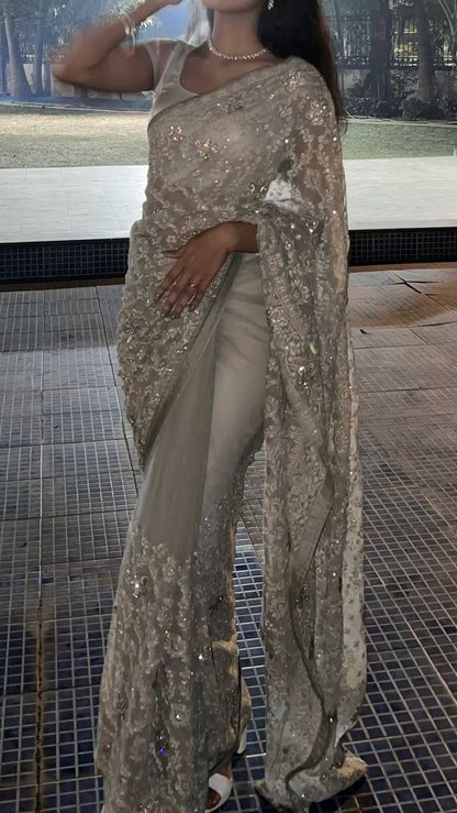 Silver Gray Long Evening Gowns, Party Prom Dress    fg7467