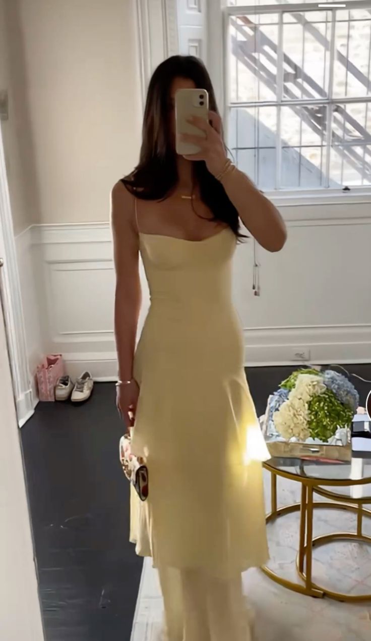 Yellow Fashion Long Prom Dress Evening Party Dresses  fg7739