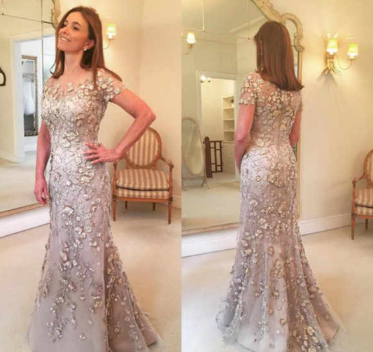 Beautiful Long Mermaid Prom Dress With 3D Flowers | Zelldresses