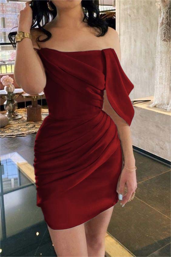 Gorgeous White Off the Shoulder Sleeveless Short Pleated Homecoming Dress