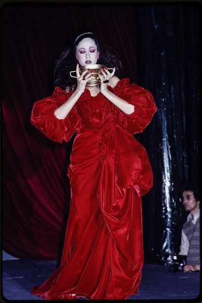 Vintage A Line Puff Sleeve Burgundy Velvet Long Party Dress Evening Dress SH2825