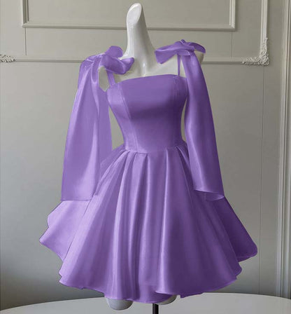 Straps Sleeveless Short A Line Homecoming Dress With Ruffles HC0162