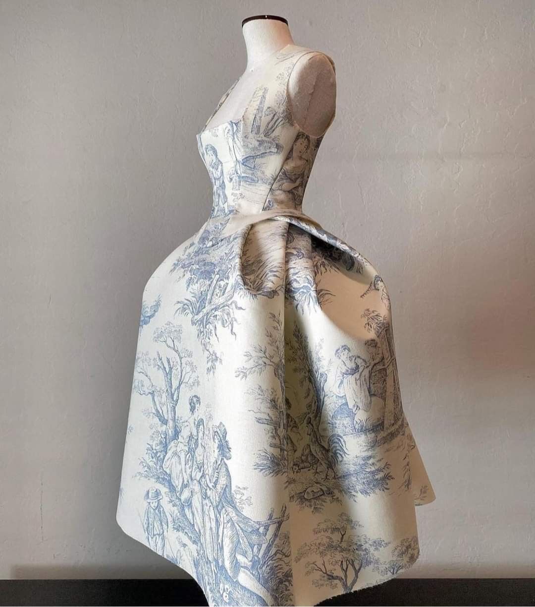 zelldressess-Blue floral satin halter midi homecoming dress birthday party dress prom dress gh5395