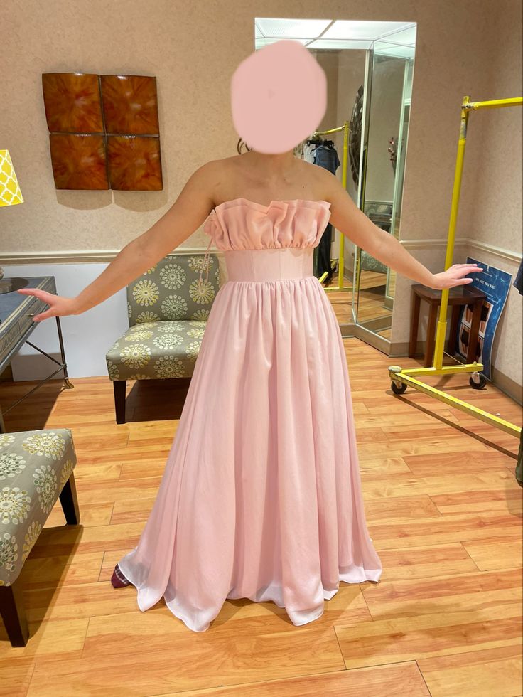 Pink Classy Pretty Fashionable Elegant Simple A-line Long Satin Prom Dress Evening Dress Party Dress Bridesmaid Dress gh3550