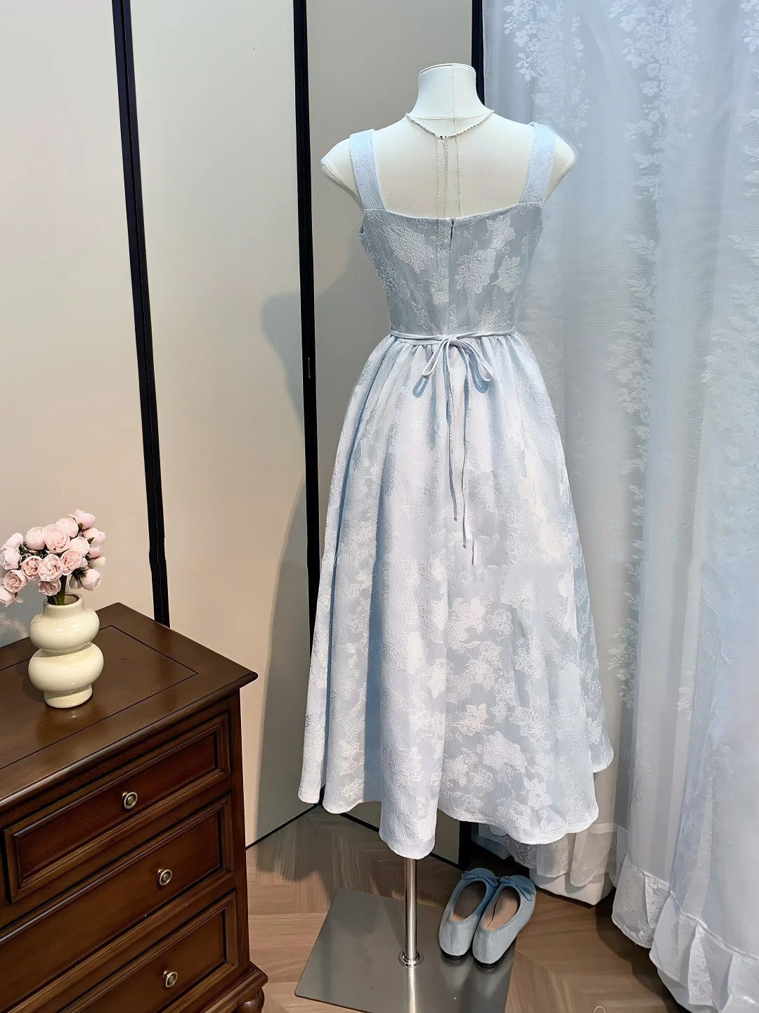 Light blue elegant girl homecoming dress long satin prom dress evening dress party dress birthday dress bridesmaid dress gh4544