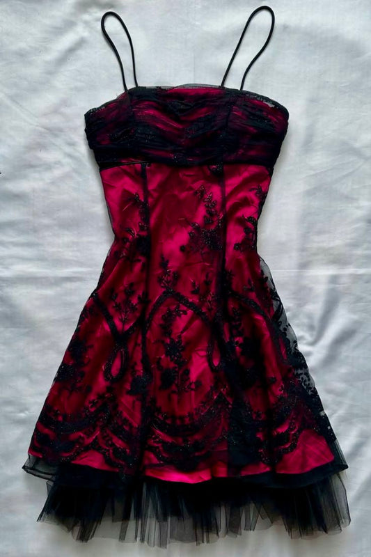 zelldressess--Beige/Purple/Red Retro Fashion Unique Short chiffon Homecoming Dress Birthday Outfit gh5613