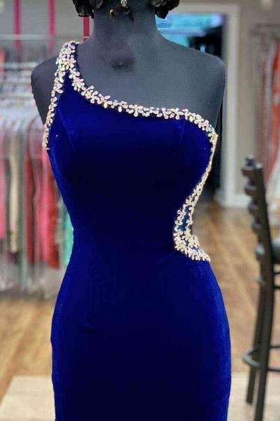 One Shoulder Sleeveless Short Homecoming Dress With Appliques HC0125