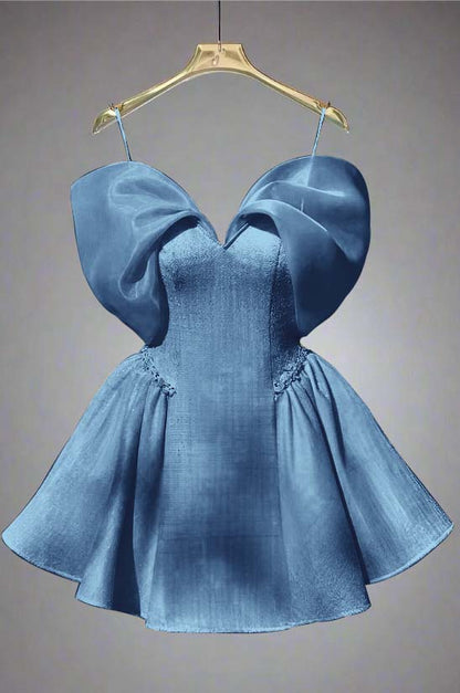 Spaghetti Strap Sleeveless Short A Line Homecoming Dress With Sequins HC0184