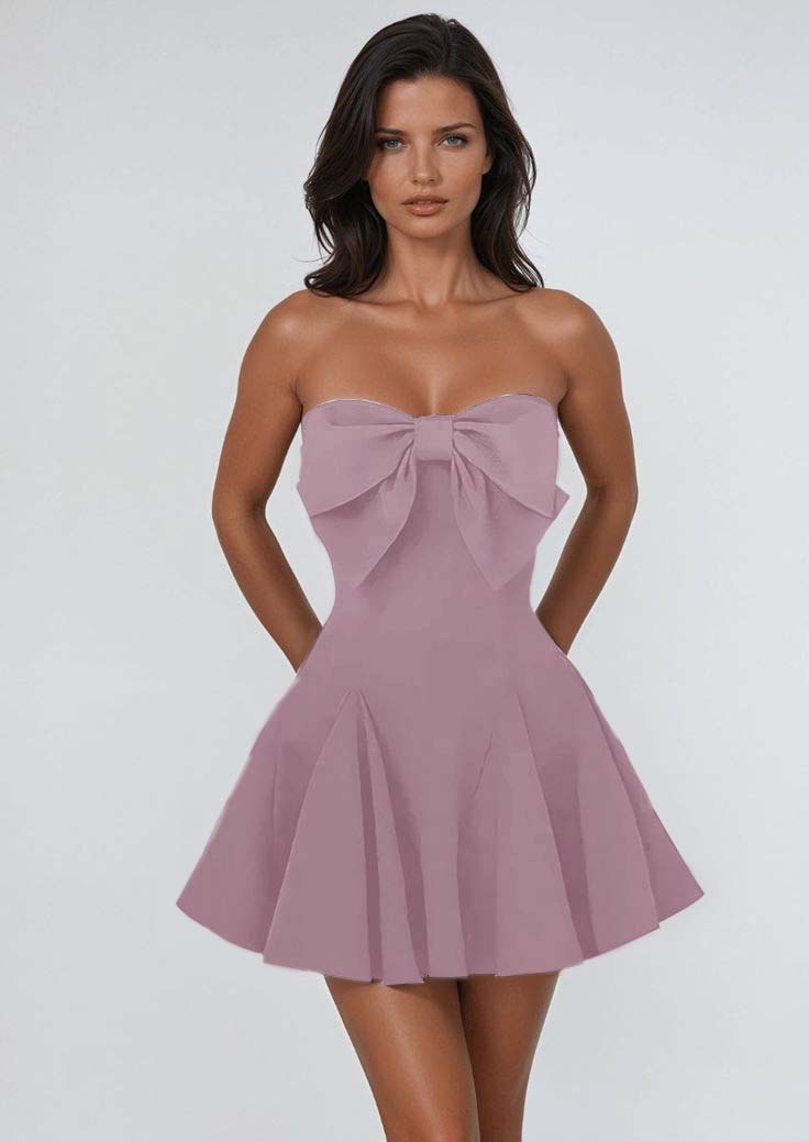 Black Strapless Sleeveless Short Homecoming Dress With Pleated HC0181