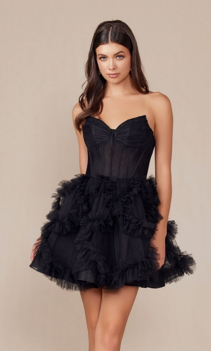 Tulle Sweetheart Sleeveless Short Homecoming Dress With Ruffles HC0123