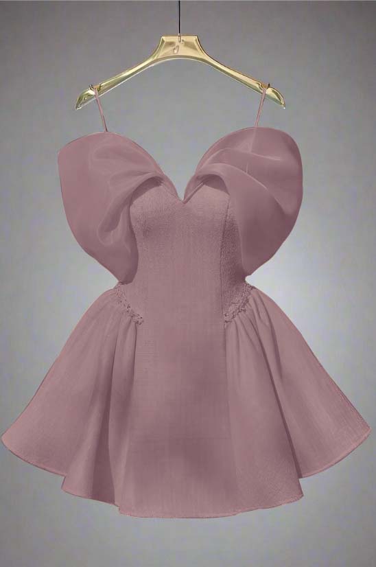 Spaghetti Strap Sleeveless Short A Line Homecoming Dress With Sequins HC0184