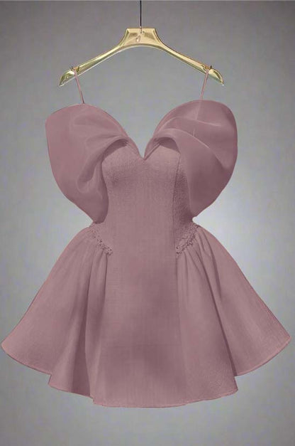 Spaghetti Strap Sleeveless Short A Line Homecoming Dress With Sequins HC0184