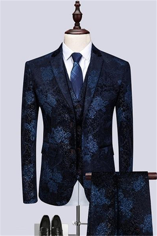 Classic Tuxedos Navy Blue Wedding Suit For Groom Morning Suit | Zelldresses