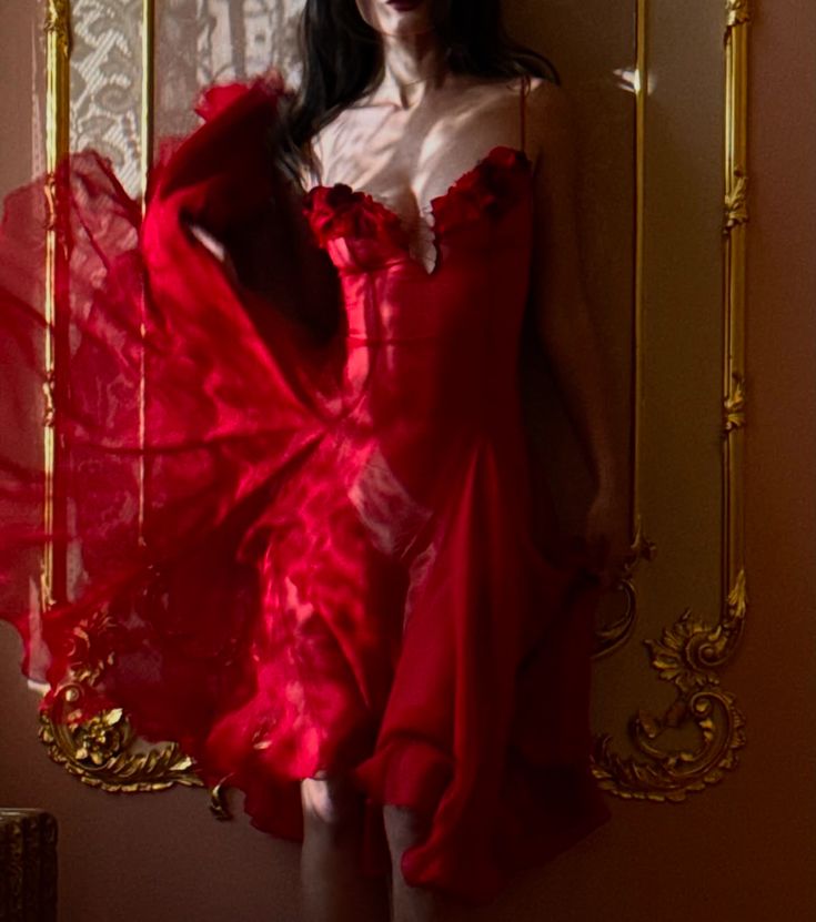 Sexy A Line Spaghetti Strap Flower Burgundy Chiffon Short Party Dress Evening Dress SH2826