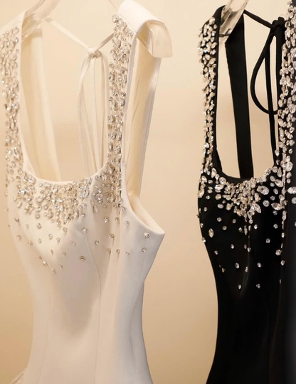 Cute A Line Strap RhineStone Burgundy Satin Short Party Dress Homecoming Dress SH2820