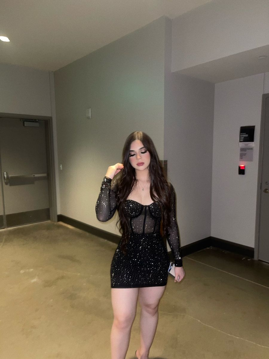 Sexy Black Sequin Sheath Cocktail Dress Short 8th Grade Homecoming Dress D388