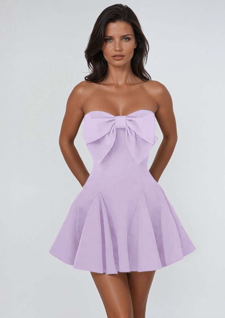 Black Strapless Sleeveless Short Homecoming Dress With Pleated HC0181