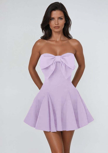 Black Strapless Sleeveless Short Homecoming Dress With Pleated HC0181