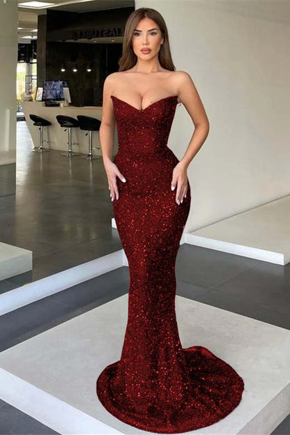 Black Prom Dress Evening Dress V Neck With Sequins ED0589