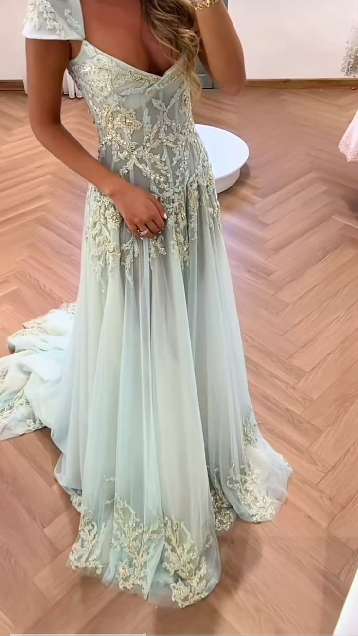 V Neck Tulle Beaded Prom Dress Classy Evening Dress Birthday Gown fg8386