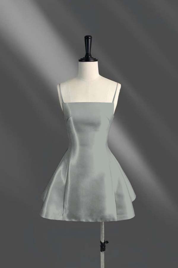 Spaghetti Strap Sleeveless Short A Line Homecoming Dress With Pleated HC0185